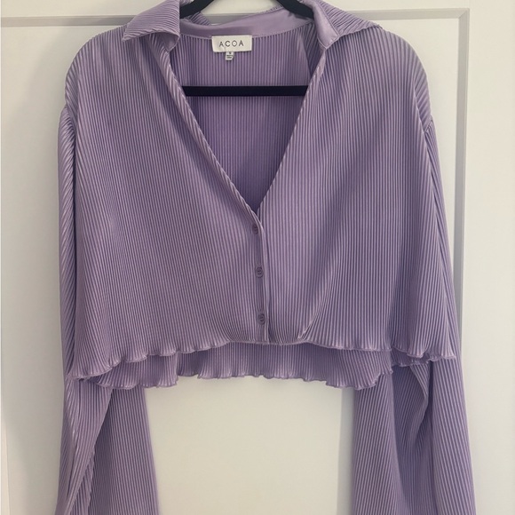 ACOA Purple/Lavender Ribbed Matching Set - Picture 2 of 3